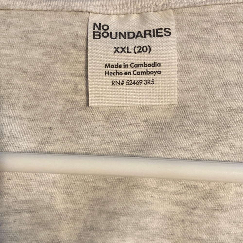 No Boundaries Heather Gray Casual Top